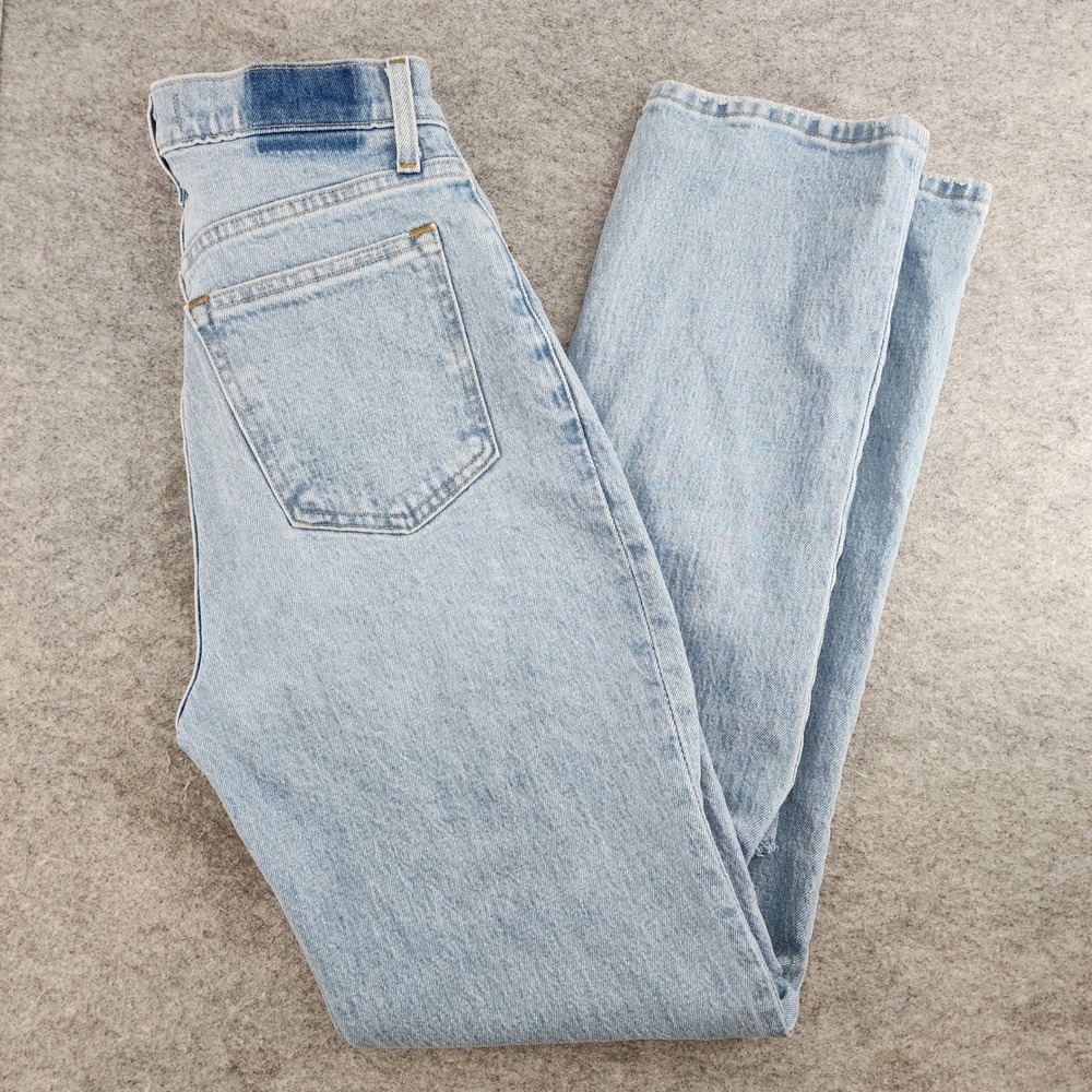 Abercrombie & Fitch Curve Love 90s Straight High Rise Jeans Light Wash 27/4R